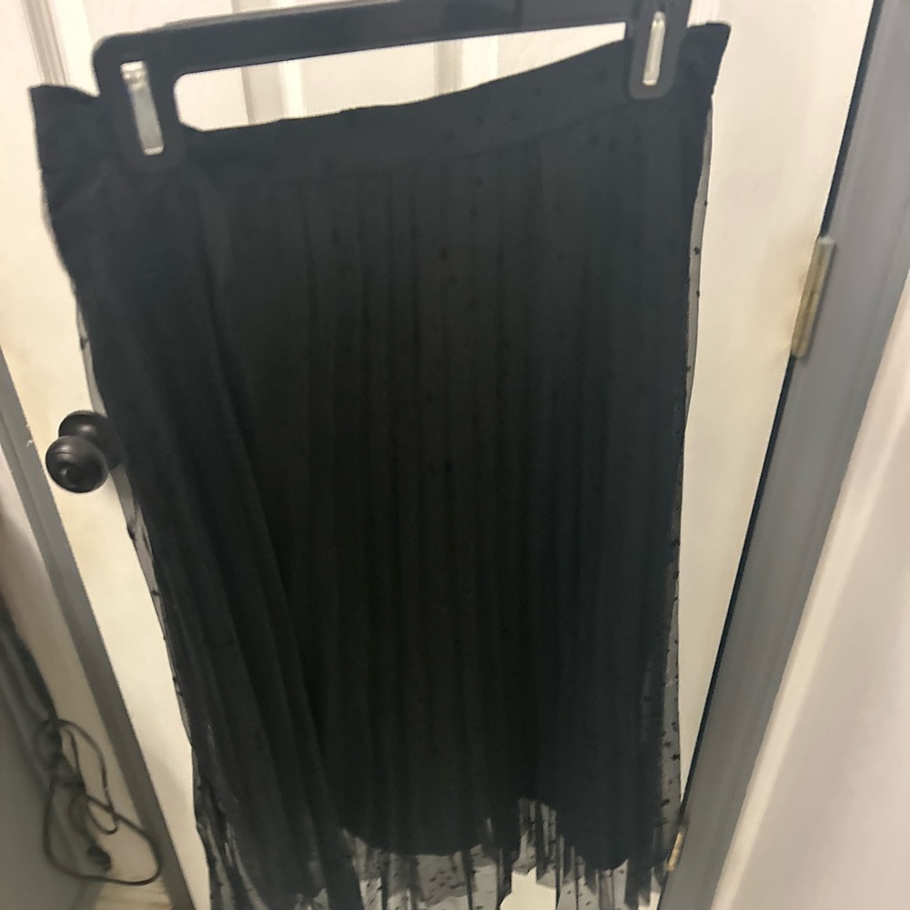 NWT ANN TAYLOR mesh overlay skirt.